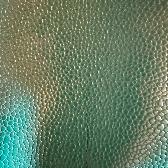 Henri Bendel Caryle Satchel- Teal Green Caviar Leather with Black Stripe - Picture 6 of 6